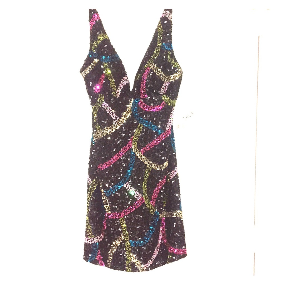 Multi Color Scala Dress - Sequins Size 12